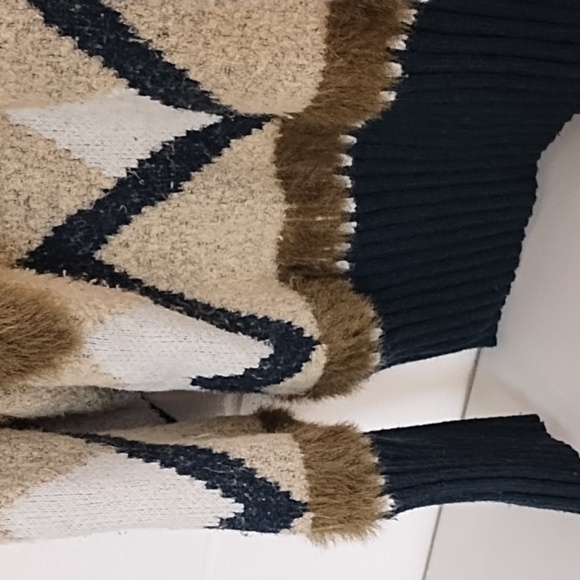 Ana XXL Soft Stretchy Mock Neck Winter Sweater Olive Tan Cream Black Comfy - Picture 11 of 12